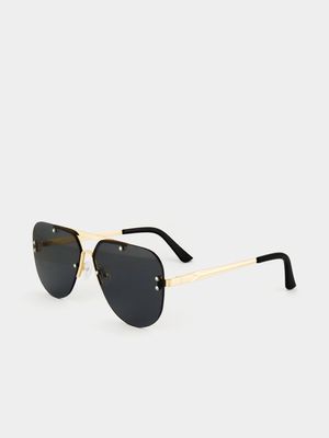 MKM Black Studded Upstyled Aviator Sunglasses