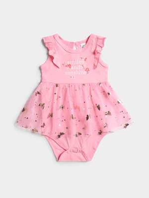 Jet Infant Girls Candy Pink Smiles Tutu Body Vest