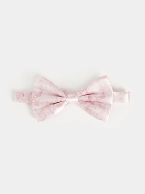 MKM PINK MARBLE PRINT BOW TIE