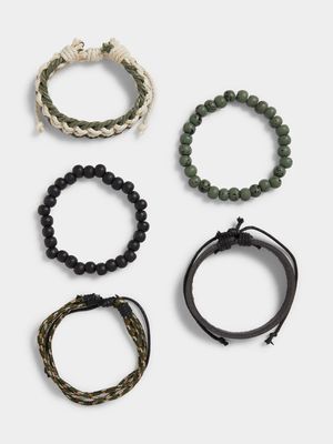 Men's Markham 5 Pack Sage Bracelets