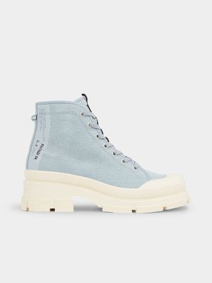 G-Star Women's Aefon II Mid Canvas Blue Boots