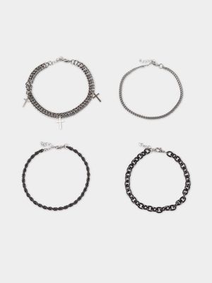 Men's Markham Cross Charm Chain Bracelet Pack