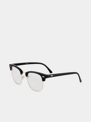 Men's Markham Blueblocker Club Black/Gold Sunglasses