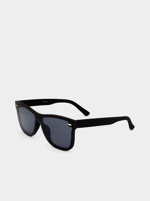 MKM Black Flat Lens Lounger Sunglasses