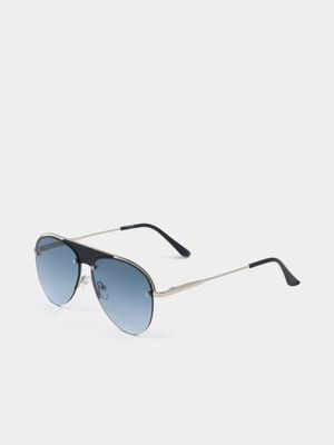 Men's Markham Upstyled Avaitor Navy Sunglasses