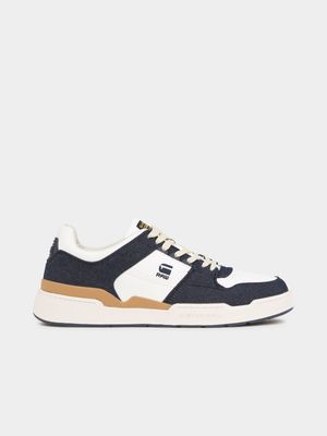 G-Star Men's Attacc Denim Blocked Offwhite/Navy Sneaker