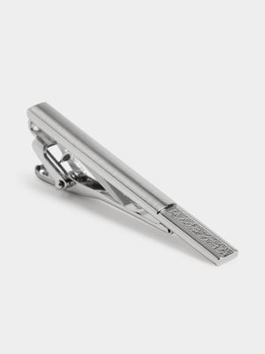 Men's Markham Baguette Crystal Silver Tie Clip