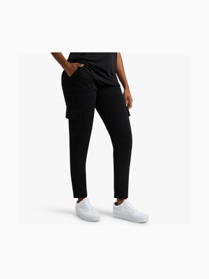 Women's TS Cargo Black Trackpants