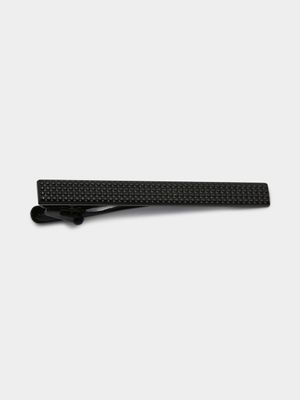 MKM BLACK TEXTURED TIE CLIP