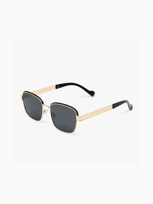 Men's Markham Upstyled Gold Square Sunglasses