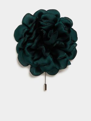 Men's Markham English Rose Green Lapel Pin