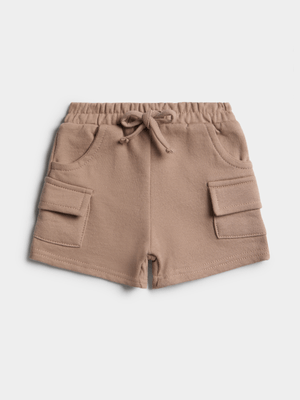 Jet Toddler Boys Beige Cargo Fleece Shorts