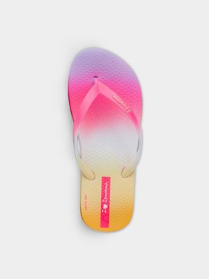 Kid's Ipanema White & Lilac Califonia Vibes Flip Flops