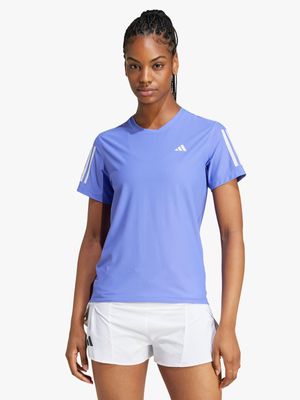 Womens adidas Own The Run Blue Tee