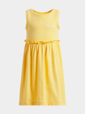 Younger  Girl's Yellow Skater Dress