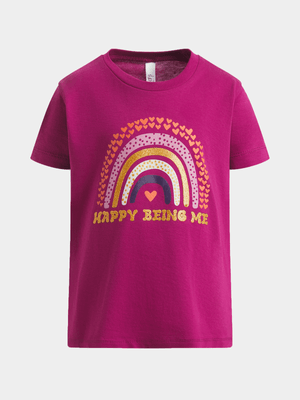 Older Girl's Purple Graphic Print T-Shirt