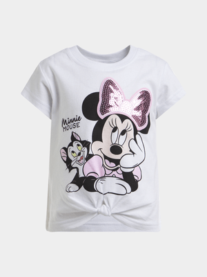 Jet Younger Girls White Minnie Mouse T-Shirt