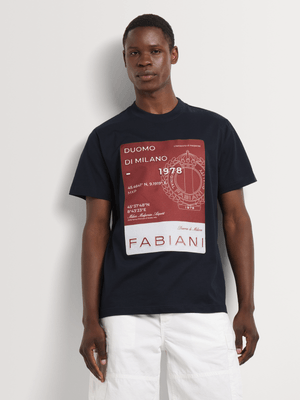 Fabiani Men's Navy City Scape T-shirt