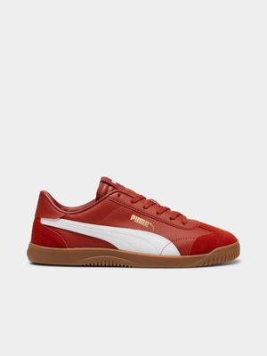 Mens Puma Club 5v5 Red/Gum Sneakers