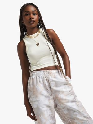 Women's White Seamless Vest