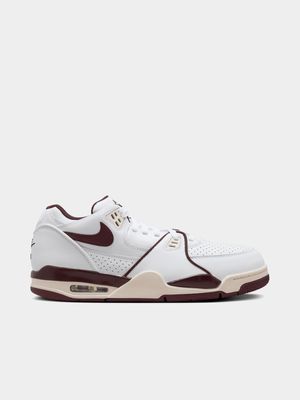 Nike Men's Air Flight 89 White/Burgundy Sneaker