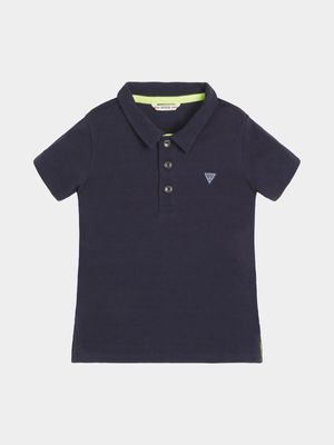 Older Boy's Guess Blue Polo