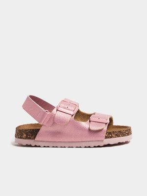 Older Girl's Pink Double Strap Sandals