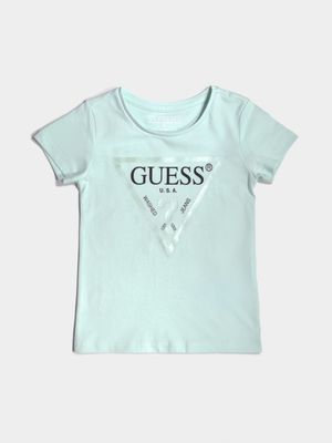 Younger Girl's Guess Blue Core T-Shirt