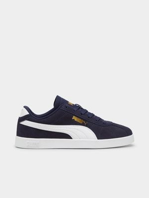 Junior Grade-School Puma Club 2 Navy/White Sneakers