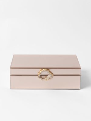 Agate Decorative Box Rose Gold 16.5 x 24.5cm