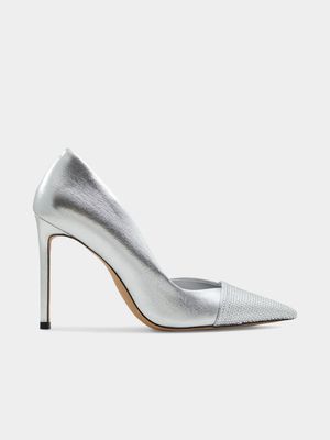 Women's ALDO Silver Heels