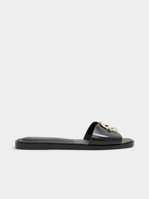 Women's Aldo Black Jellyicious  Flat Sandals