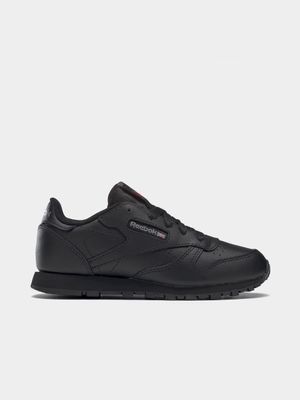 Reebok Toddler CL Leather Black Sneaker