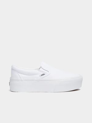 Vans Women's Classics Slip-On Stackfor White Sneaker