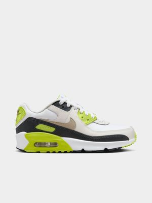 Nike Junior Air Max 90 White/Lime Sneaker