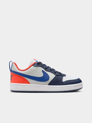 Junior Grade School Nike Court Borough Recraft Orange/Navy/Blue Low Sneakers