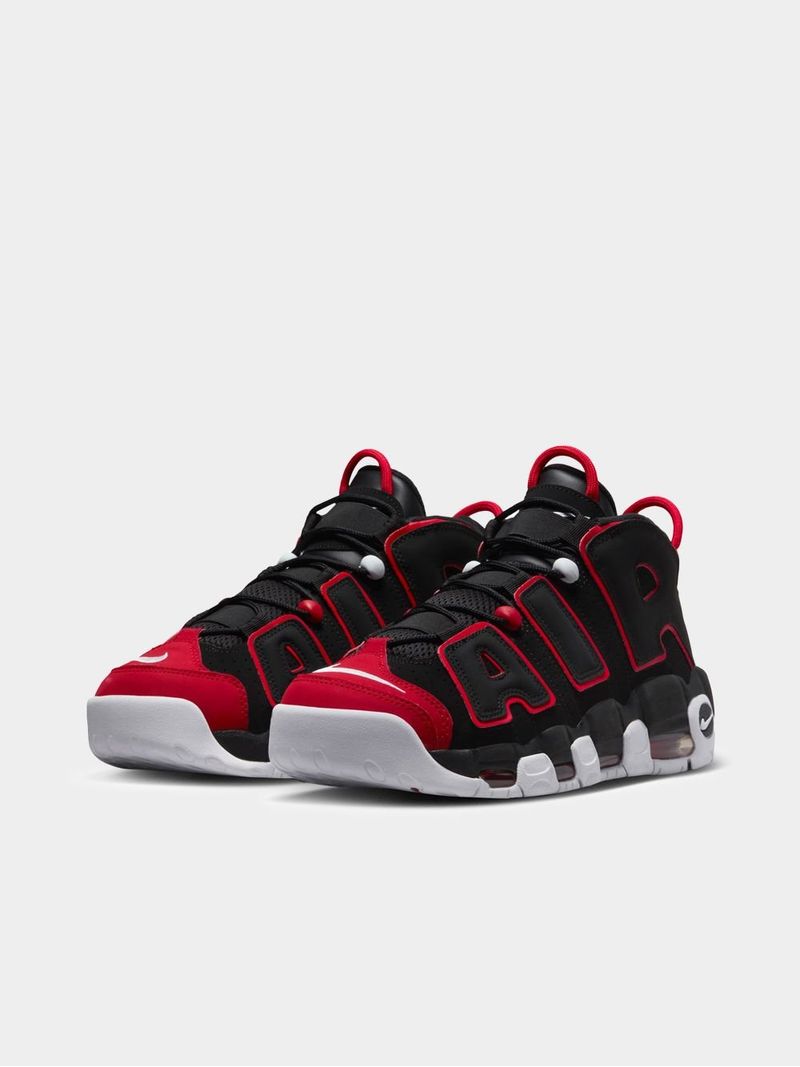 Nike uptempo red and black best sale