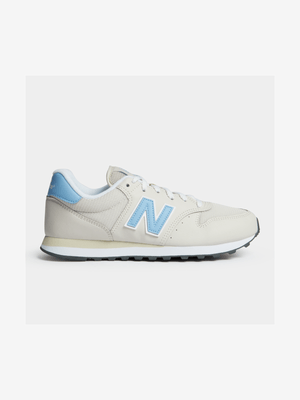 Women's New Balance 500 Beige/Blue Sneaker