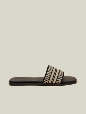 Women's Cotton On Black Sicily Single Vamp Sandals