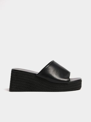 Women's Black Platform Wedges