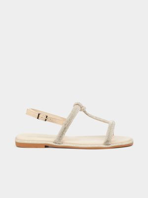 Women's Miss Black Beige Sugar 1 Sandals