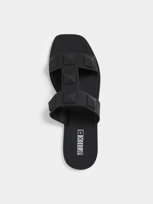 Women's Black Matt Jelly Sandals