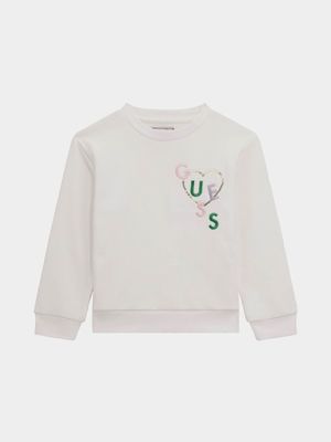 Younger Girl's Guess White Active Top