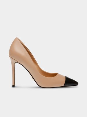 Women's Steve Madden Black & Tan Evelyn-C Dress Heels