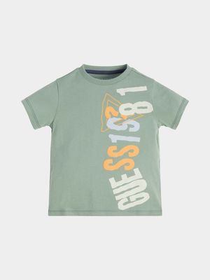 Younger Boy's Guess Green Short Sleeve T-Shirt