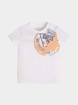 Younger Boy's Guess White T-Shirt