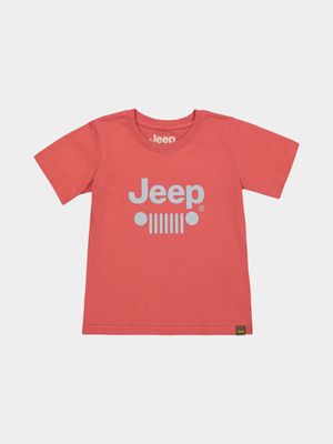 Kid's Jeep Orange Strong Logo T-Shirt