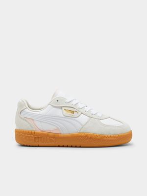 Puma Women's Palermo Moda Beige/White/Pink Sneaker