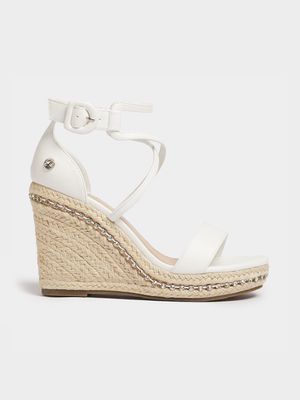 Luella Diamante Strappy Espadrille Wedges