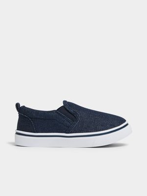 Jet Younger Boys Denim Slip On Sneakers